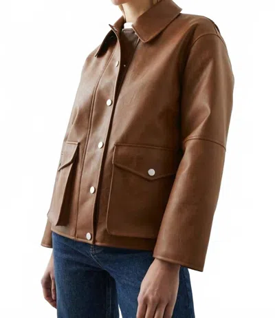 Rails Mathis Faux Leather Jacket In Russet In Brown
