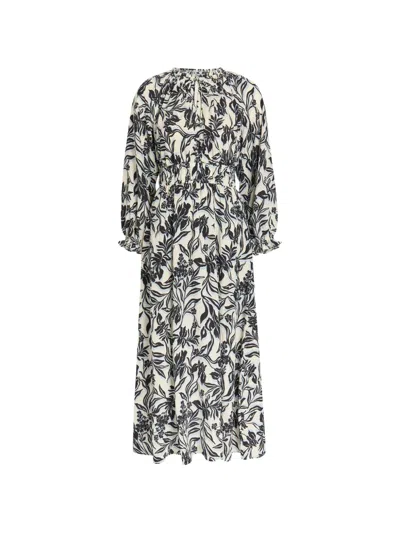 Rails Matia Floral-print Midi Dress In Black