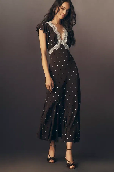 Rails Mattia Midi Slip Dress In Brown