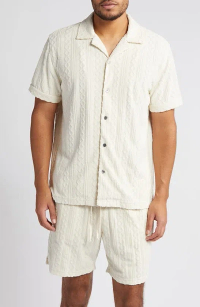 RAILS MAVERICK TEXTURED KNIT CAMP SHIRT