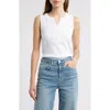 Rails Mayla Sleeveless Henley In White