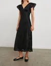 Rails Mckenna Lace Trim Midi Dress In Black