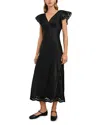 Rails Mckenna Lace Trim Midi Dress In Black Eyelet