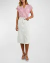 Rails Mel Button Down Top In Pink In Pink