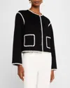 Rails Melanie Embroidered Detail Wool Blend Jacket In Black