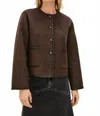 Rails Melanie Wool Jacket In Dark Brown In Brown