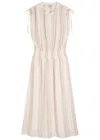 Rails Melodie Striped Linen-blend Midi Dress In Neutral