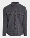 Rails Men's Alder Check Flannel Button-down Shirt In Navy Jaspe Check