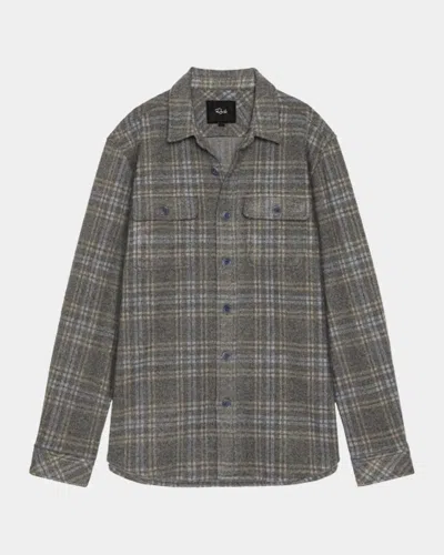 Rails Men & Apos;s Alder Plaid Overshirt In Gray