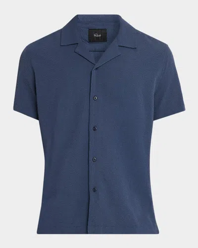 Rails Men & Apos;s Amalfi Textured Short-sleeve Shirt In Blue
