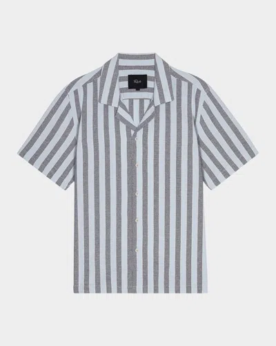 RAILS MEN & APOS;S COTTON FIELDER STRIPE CAMP SHIRT