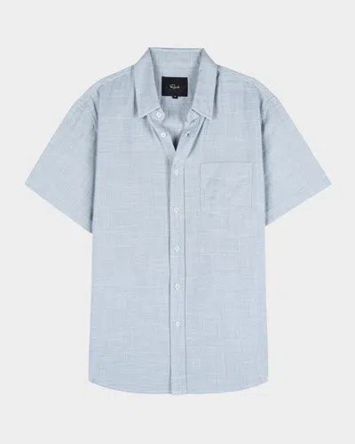 Rails Men & Apos;s Fairfax Cotton Pocket Short-sleeve Shirt In Blue