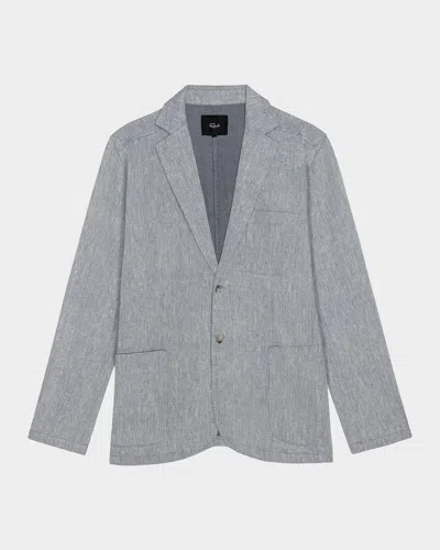 Rails Men & Apos;s Harris Stretch Cotton-linen Blazer In Gray