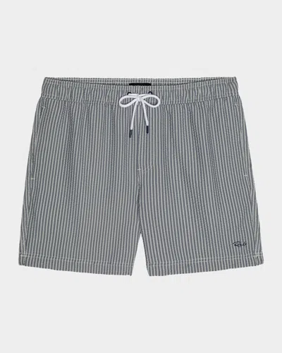 Rails Men & Apos;s La Brea Deck-striped Swim Shorts In Blue