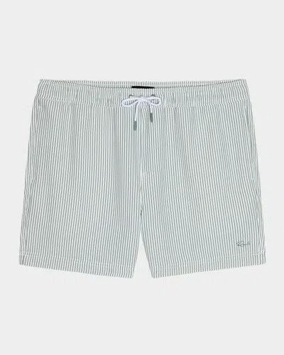 Rails Men & Apos;s La Brea Swim Shorts In Striped Sage In Green