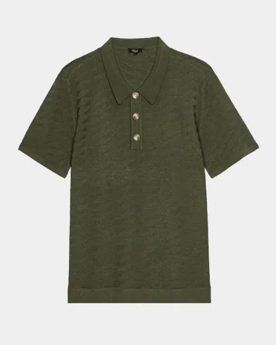 Rails Men & Apos;s Linden Diamond Cotton Knit Polo Shirt In Green