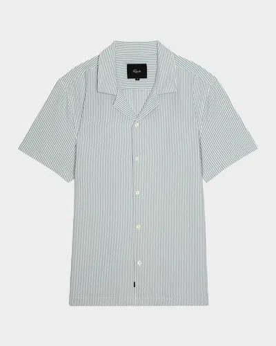 Rails Men & Apos;s Short-sleeve Amalfi Shirt In Sage Stripes In Green