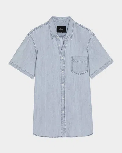 Rails Men & Apos;s Short-sleeve Penn Shirt In Light Wash In Blue