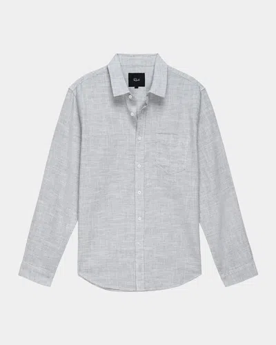 Rails Men & Apos;s Wyatt Cotton Crosshatch Button-down Shirt In Platinum Etch
