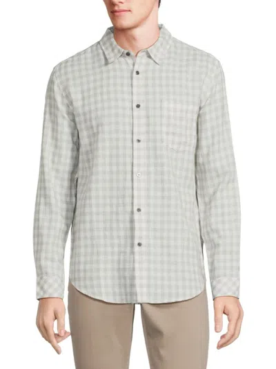 Rails Men's Checked Long Sleeve Shirt In Grey