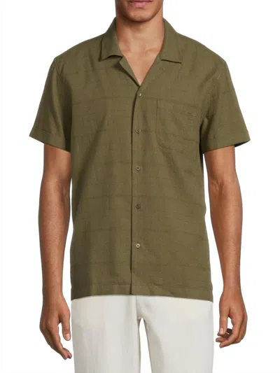 Rails Men's Davis Cotton-blend Camp Shirt In Green