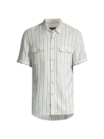 Rails Men's Donnie Striped Button-front Shirt In Blue Cap Range