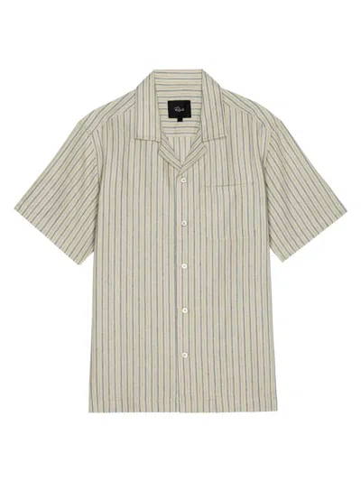 Rails Men's Ely Multi-stripe Linen-cotton Camp Shirt In Neutral