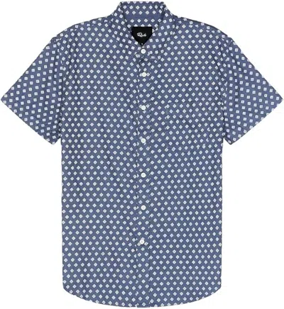 Rails Fairfax Shirt In Geo Diamond White Blue