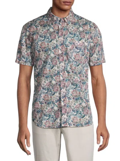 Rails Men's Floral Shirt In Watercolor