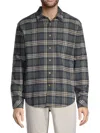 Rails Men's Forrest Charcoal Foundation Melange Long-sleeve Shirt In Charcoal