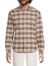 Rails Forrest Plaid Cotton Twill Button-up Shirt In Brown