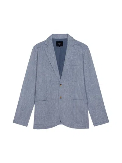 Rails Men's Harris Bicoastal Cotton-linen Blazer In Blue