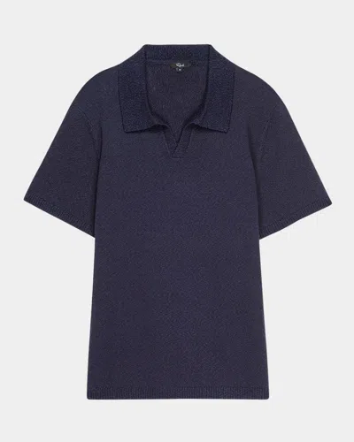 Rails Men's Heath Textured Cotton Knit Short-sleeve Shirt