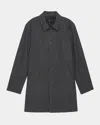 Rails Men's Hockney Check Overcoat In Grey Check Plaid