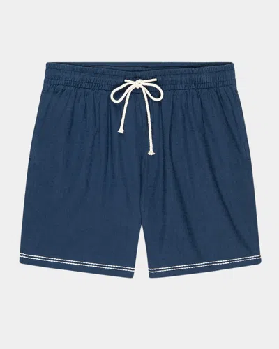 Rails Men's Hudson Embroidered-trim Pull-on Shorts