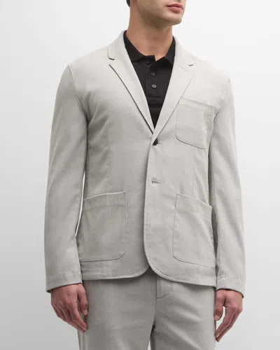 Rails Men's Idris Melange Twill Blazer In Soft Grey Melange