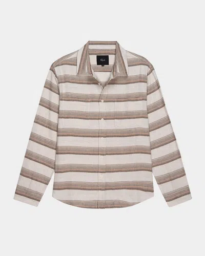 Rails Men's Ivan Striped Button-down Shirt In Found Canteen