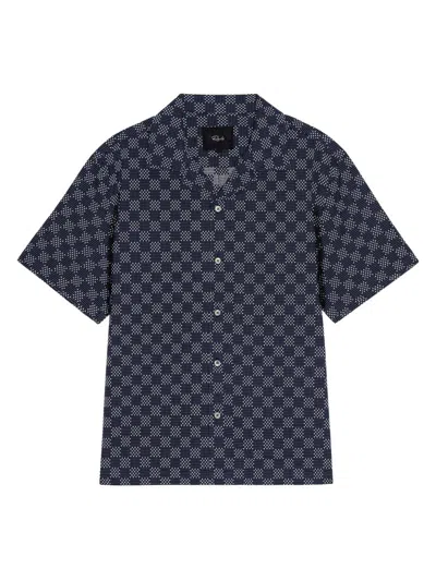Rails Men's Kin Check Cotton Camp Shirt In Blue