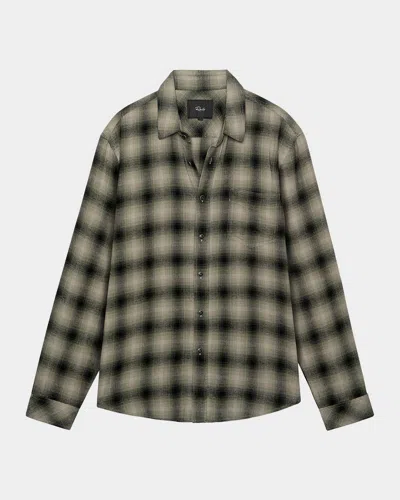 Rails Men's Lennox Brushed Cotton Plaid Button-down Shirt In Black