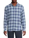 Rails Lennox Check Button Down Shirt In Blue
