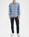 Rails Lennox Check Button Down Shirt In Waterfall Shadow