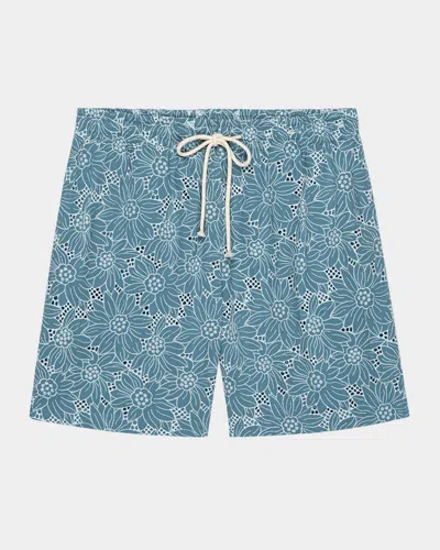 Rails Men's Logan Floral Embroidered Pull-on Shorts