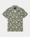 Rails Moreno Short Sleeve Camp Shirt Watercolor Olive Brass In Watercolor Olive Brass