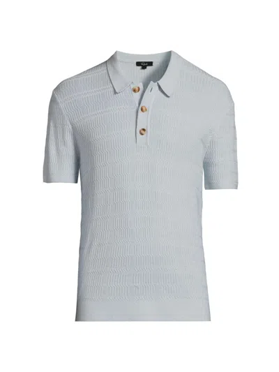 Rails Men's Nathan Textured Knit Polo Shirt In Gray