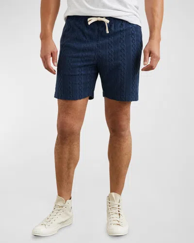 Rails Men's Nova Terry Cloth Jacquard Shorts In Royal Blue