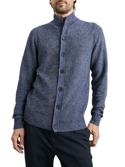 Rails Men's Park Textured Cotton-blend Sweater In Blue