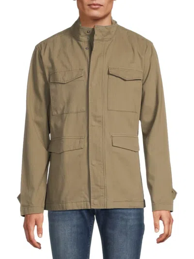 Rails Men's Paulsen Stand Collar Cotton Jacket In Green