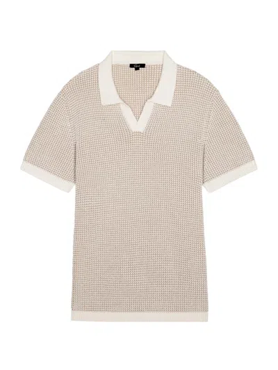 Rails Men's Pearson Cotton-cashmere Johnny Collar Polo Shirt In Neutral