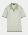 Rails Pearson Johnny Collar Cotton Knit Polo In Fern