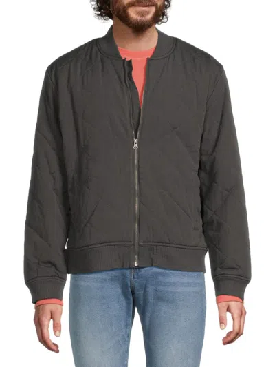 Rails Men's Peninsula Quilted Cotton Bomber Jacket In Brown